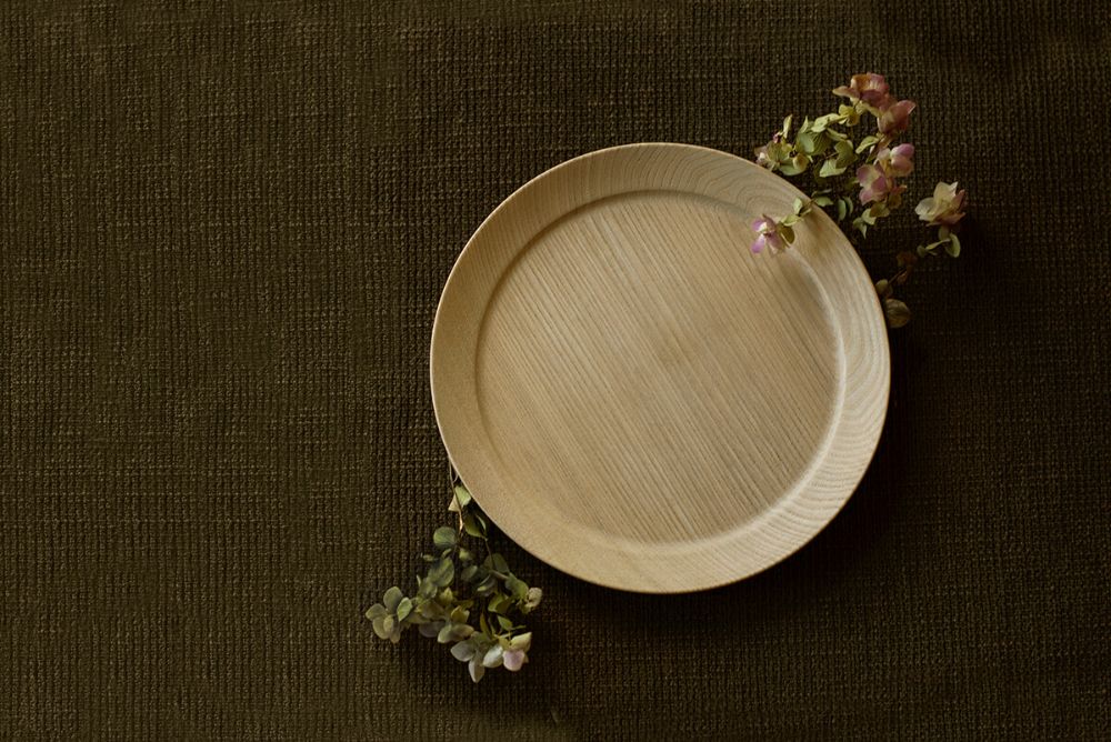 [オークヴィレッジ]モーニングプレート(2枚セット) お皿 木製 木の皿 ウッドプレート キッチン 食器 プレート 皿 木の 無垢材
